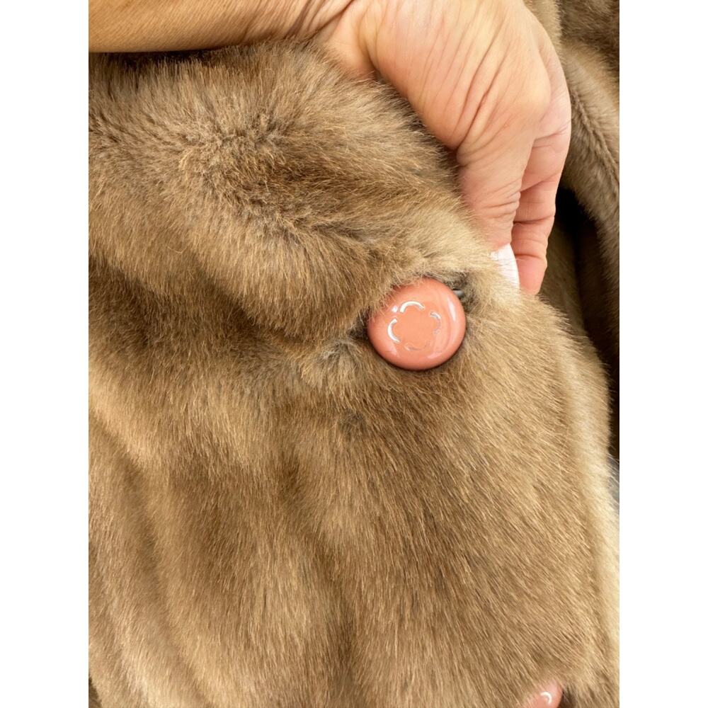 Vintage 70's Womens Faux Fur Teddy Coat Bisque Beige Size Small EUC USA MADE - Picture 9 of 14